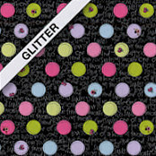 Fiskars - Heidi Grace Designs - Sweetest Bug Collection - 12 x 12 Glitter Paper - Darling Dots, CLEARANCE
