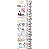 Fiskars - Heidi Grace Designs - Sweetest Bug Collection - Rub Ons - Borders and Words