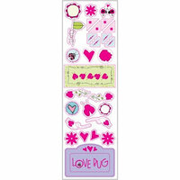 Fiskars - Heidi Grace Designs - Sweetest Bug Collection - Clear Glitter Stickers - Icon, CLEARANCE