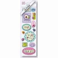 Fiskars - Heidi Grace Designs - Sweetest Bug Collection - Dimensional Glitter Stickers - Words, CLEARANCE