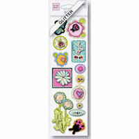 Fiskars - Heidi Grace Designs - Sweetest Bug Collection - Dimensional Glitter Stickers - Icon