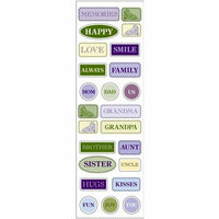 Fiskars - Kimberly Poloson - Nature's Flora Collection - Epoxy Stickers - Words