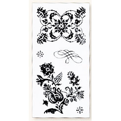 Fiskars - Kimberly Poloson - Nature's Flora Collection - Clear Acrylic Stamps - 4 x 8 - Tapestry, CLEARANCE