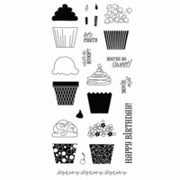 Fiskars - Clear Acrylic Stamps - 4 x 8 - Cupcakes and More