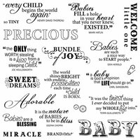 Fiskars - Clear Acrylic Stamps - 8 x 8 - Precious Baby Quotes