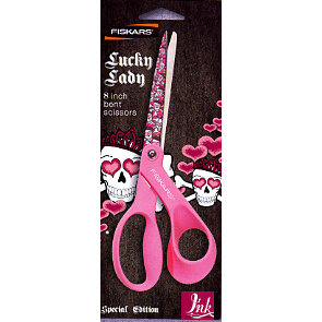 Fiskars - Ink by Steph Collection - Lucky Lady 8 Inch Bent Scissors, CLEARANCE