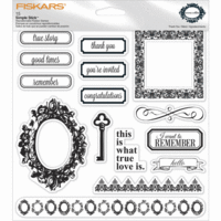 Fiskars - Teresa Collins - Simple Stick Stamps - Cling Mounted Rubber Stamps - Thank You