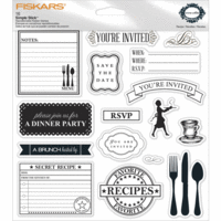 Fiskars - Teresa Collins - Simple Stick Stamps - Cling Mounted Rubber Stamps - Recipe