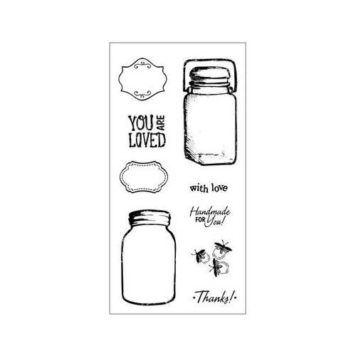 Fiskars - Clear Acrylic Stamps - Vintage Jars