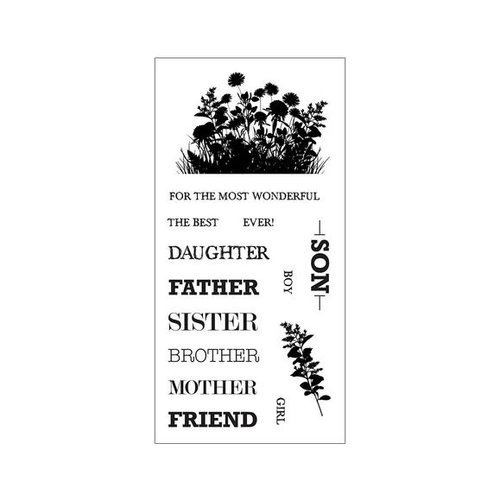 Fiskars - Clear Acrylic Stamps - Celebrate Family