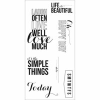 Fiskars - Teresa Collins - Clear Acrylic Stamps - Happy Day