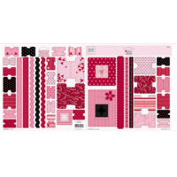 Fiskars - Heidi Grace Designs - Flocked Die Cut Tags - Valentine's - Love Blossom, CLEARANCE