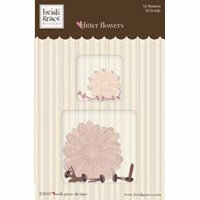 Fiskars - Heidi Grace Designs - Glitter Flowers - Cherry Wood Lane Collection, CLEARANCE