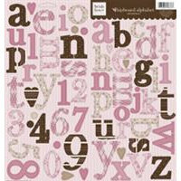 Fiskars - Heidi Grace Designs - Alphabet Chipboard - Cherry Wood Lane Collection, CLEARANCE