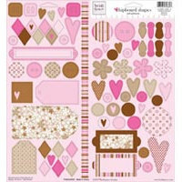 Fiskars - Heidi Grace Designs - Chipboard Shapes - Baby Girl Collection, CLEARANCE