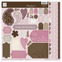 Fiskars - Heidi Grace Designs - Punchboard - Embossed Tags - Cherry Wood Lane Collection, CLEARANCE