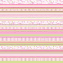 Fiskars - Heidi Grace Designs - 12x12 Double-Sided Cardstock - Baby Girl Collection - Decor Stripe, CLEARANCE