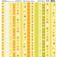 Fiskars - Heidi Grace Designs - 12x12 Flocked Cardstock - Heidi's Flowers Collection - Striped Decor, CLEARANCE