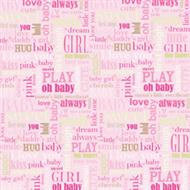 Fiskars - Heidi Grace Designs - 12x12 Embossed Paper - Baby Girl Collection - Words, CLEARANCE