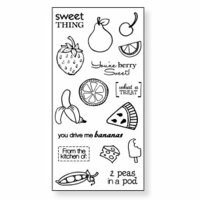 Fiskars - Simple Stick - Repositionable Rubber Stamps - Fresh Fruit