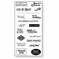 Fiskars - Simple Stick - Repositionable Rubber Stamps - All Year Cheer