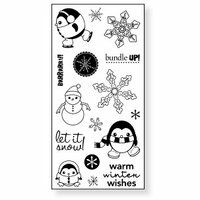 Fiskars - Simple Stick - Repositionable Rubber Stamps - Winter Wishes