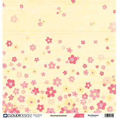 Fiskars - Cloud 9 Design - Bay Blossoms Collection - 12 x 12 Double Sided Paper - Blooming Boardwalk, CLEARANCE