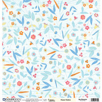 Fiskars - Cloud 9 Design - Bay Blossoms Collection - 12 x 12 Glitter Paper - Flower Flutters