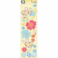 Fiskars - Cloud 9 Design - Bay Blossoms Collection - Glitter Cardstock Stickers - Dimensional