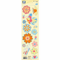 Fiskars - Cloud 9 Design - Bay Blossoms Collection - Glitter Cardstock Stickers - Shapes