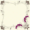 Fiskars - Heidi Grace Designs - Forever Love Collection -  12 x 12 Glitter Paper - Blooming Border, BRAND NEW