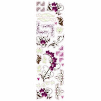 Fiskars - Heidi Grace Designs - Forever Love Collection - Clear Glitter Stickers - Flourishes, BRAND NEW