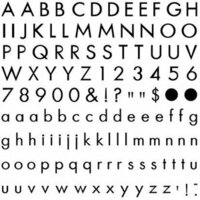 Fiskars - Easy Stamp Press - Clear Stamps - Basic Font - Alphabet, CLEARANCE