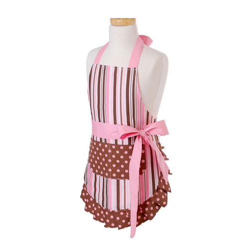 Flirty Aprons - Original Style Collection - Designer Aprons - Girl's - Pink Chocolate