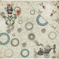 FabScraps - Dream Steam Collection - 12 x 12 Double Sided Paper - Play Ground