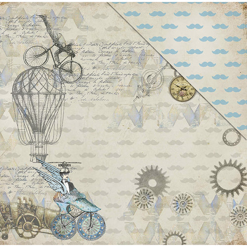 FabScraps - Dream Steam Collection - 12 x 12 Double Sided Paper - Evolution