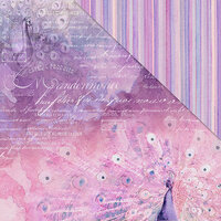 FabScraps - Wild Beauty Collection - 12 x 12 Double Sided Paper - Wings Of An Angel