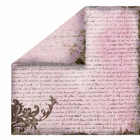 FabScraps - Heritage Collection - 12 x 12 Double Sided Paper - Script 4