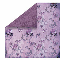 FabScraps - High Tea Collection - 12 x 12 Double Sided Paper - Purple Floral