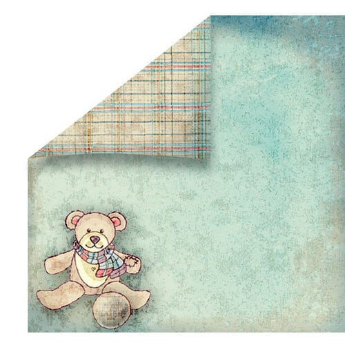 FabScraps - Vintage Baby Collection - 12 x 12 Double Sided Paper - Bear