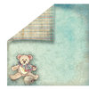 FabScraps - Vintage Baby Collection - 12 x 12 Double Sided Paper - Bear