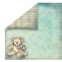 FabScraps - Vintage Baby Collection - 12 x 12 Double Sided Paper - Bear