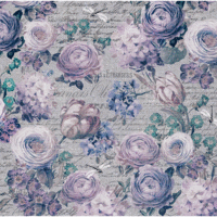 FabScraps - French Heritage Collection - 12 x 12 Double Sided Paper - Lilac Delight 1