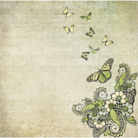 FabScraps - Retro Twist Collection - 12 x 12 Double Sided Paper - Fantasy Butterfly