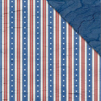 FabScraps - Love 2 Travel Collection - 12 x 12 Double Sided Paper - Stars and Stripes