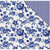 FabScraps - Floral Delight Collection - 12 x 12 Double Sided Paper - Delft Flowers