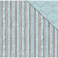 FabScraps - Tranquility Collection - 12 x 12 Double Sided Paper - French Stripe
