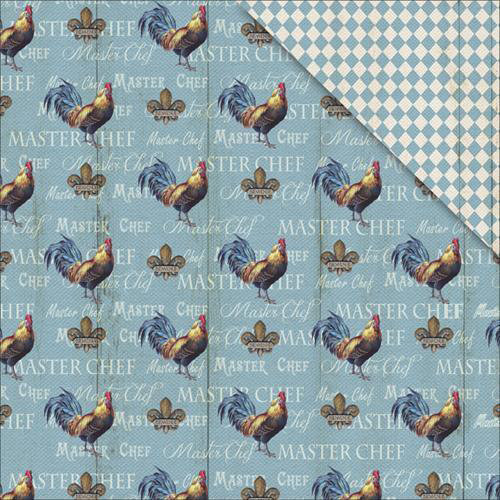 FabScraps - Country Kitchen Collection - 12 x 12 Double Sided Paper - Master Chef