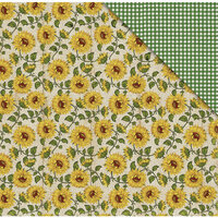 FabScraps - Country Kitchen Collection - 12 x 12 Double Sided Paper - Sunflowers