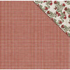 FabScraps - Country Kitchen Collection - 12 x 12 Double Sided Paper - Pomegranate check